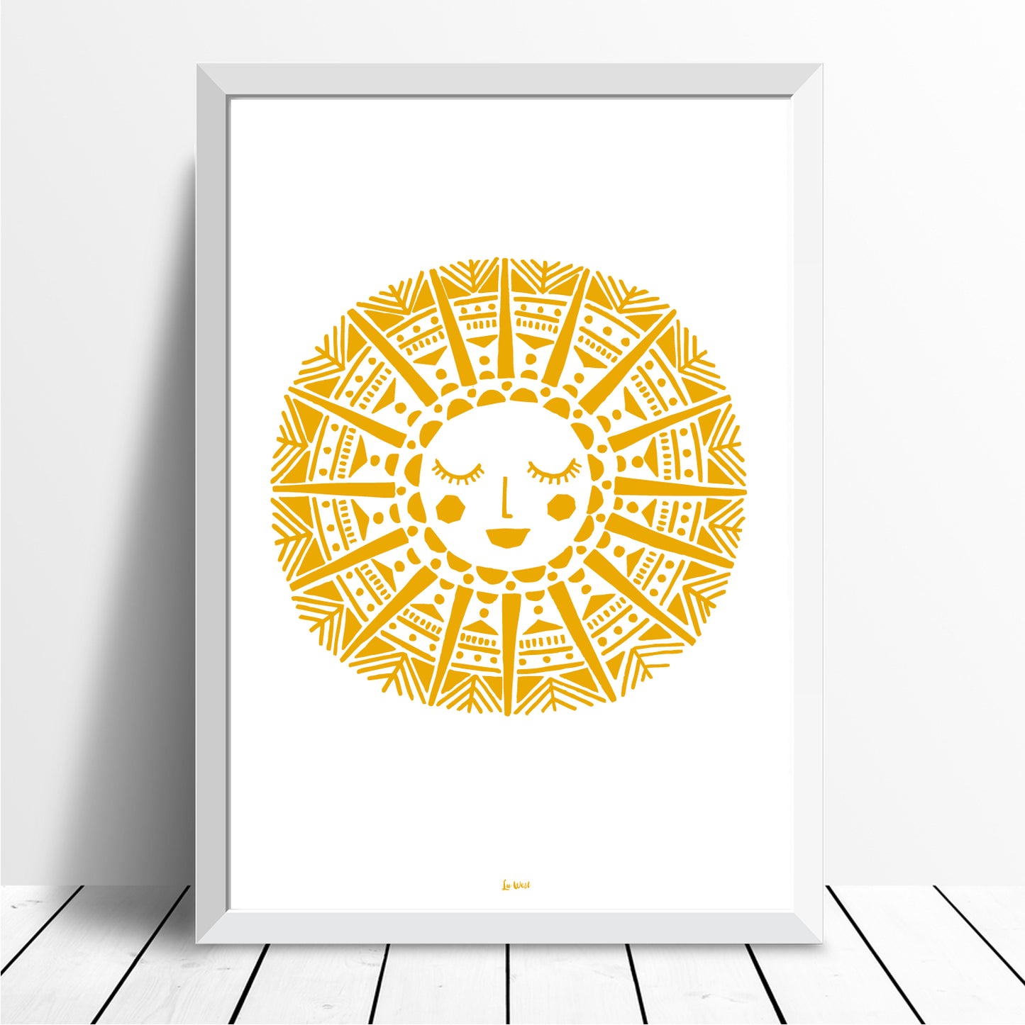 Maya Sun Giclee Print in Yellow Ochre